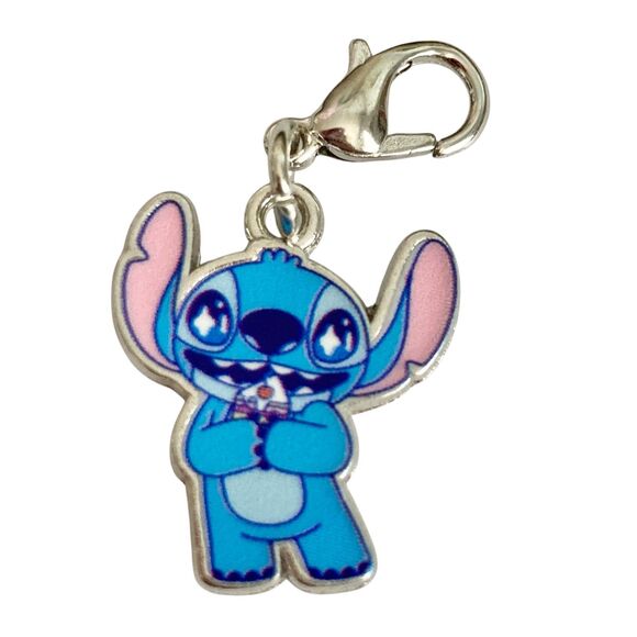 Vintage Disney Lilo & Stitch Zipper Pull Bag Clip On Charm Aulani Ice Cream Cone - Picture 1 of 6